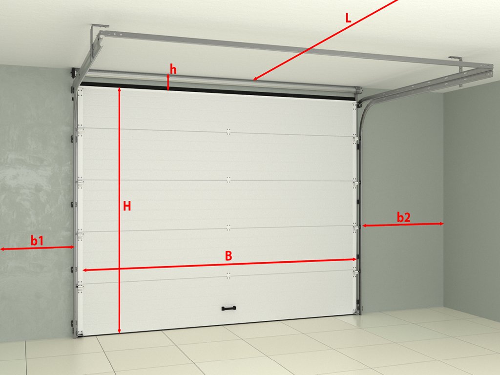 Инструкция по замеру проема гаражных секционных ворот Кокшетау